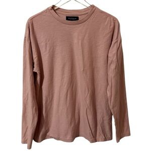 PacSun Long Sleeve Boxy Fit Tee in Dusty Pink Small S